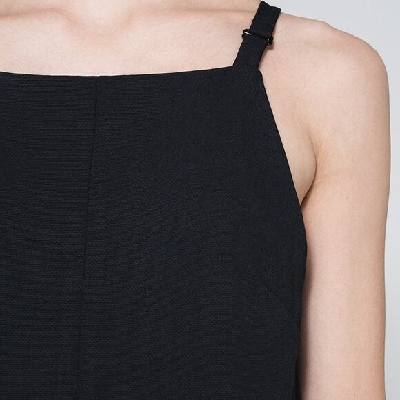 Rachel Comey NWOT Black Alcott Square Neckline Drop Crotch Casual Twill Jumpsuit - Picture 5 of 13